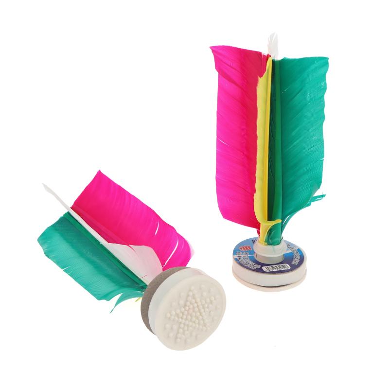 Feather Shuttlecock - ลูกขนไก่ฝึกซ้อม 6 ชิ้น รุ่นใหม่ ขนห่านแท้ ฐานยางธรรมชาติ
