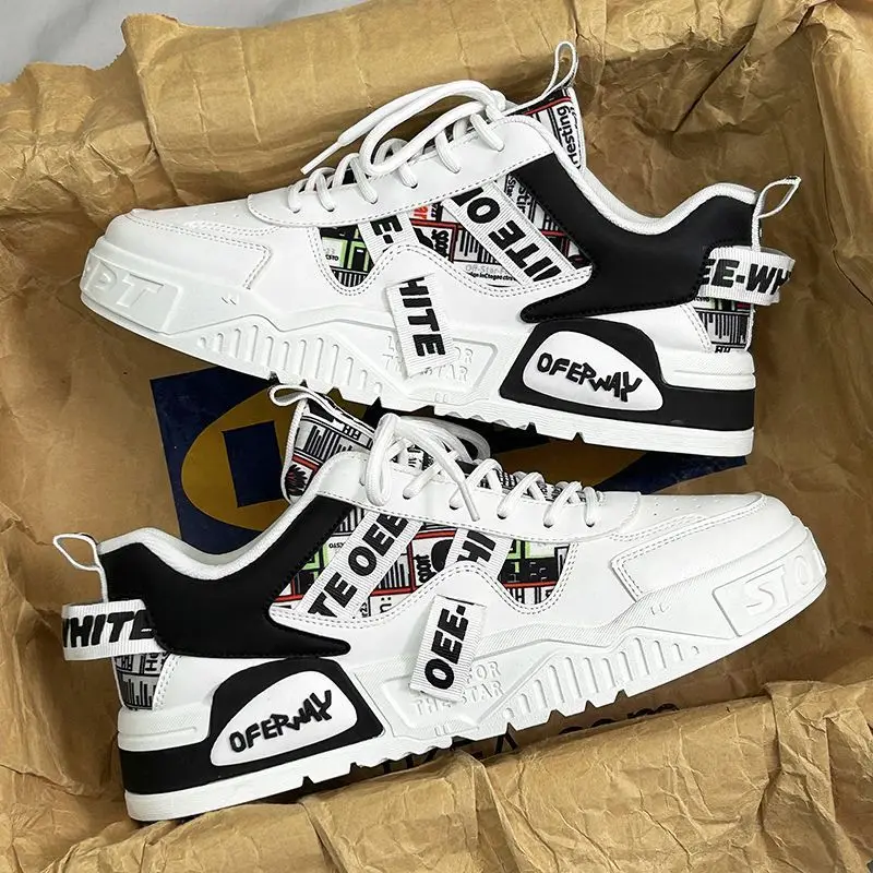 Badminton Shoes - Casual แฟชั่นรองเท้าผ้าใบหนังใหม่สเก็ตบอร์ดรองเท้าบุรุษรองเท้าวิ่งกลางแจ้งกีฬารองเท้าเดินป่าเทนนิสแพลตฟอร์มรองเท้าหรูหรา