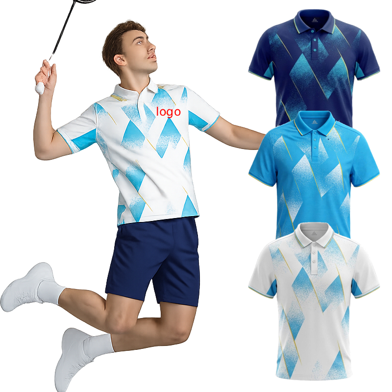Badminton Jersey - เสื้อโปโลแบดมินตันชาย ปักโลโก้ ชื่อ หมายเลข แห้งเร็ว ระบายอากาศได้ดี