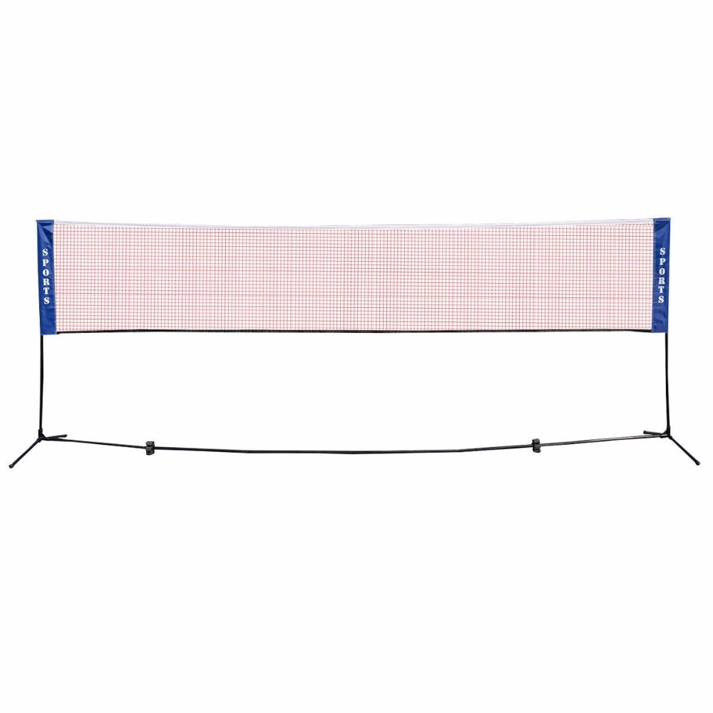 Badminton Net - ชุดตาข่ายแบดมินตันกลางแจ้ง ตาข่ายเทนนิสแบบพับได้ สำหรับฝึกซ้อม ตาข่ายเทนนิส โปรโมชั่นส่งเสริมการขาย