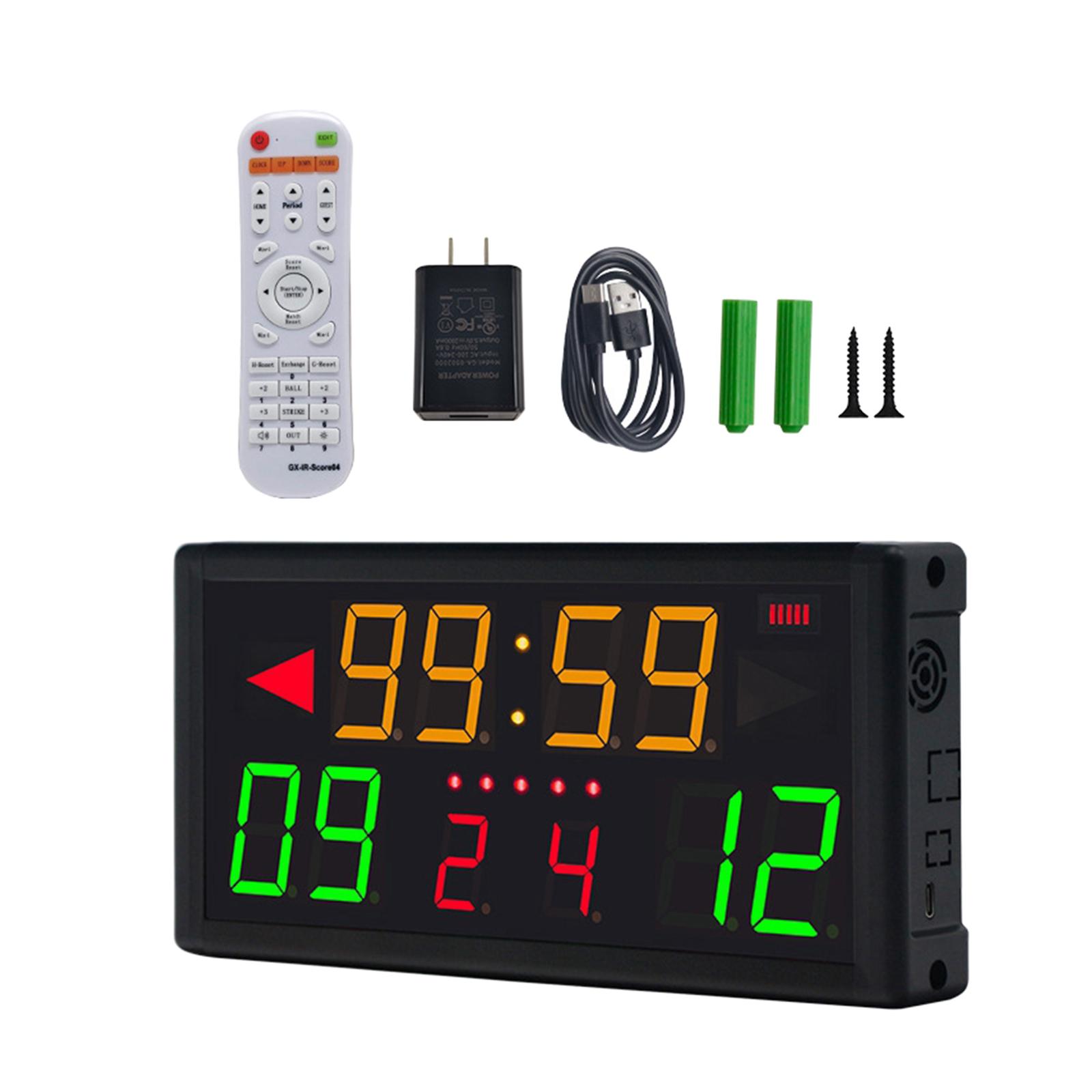 Scoreboard Digital - กระดานคะแนนดิจิตอลพร้อมรีโมทคอนโทรล จอแสดงผล LED น้ำหนักเบา ทนทาน พกพาสะดวก