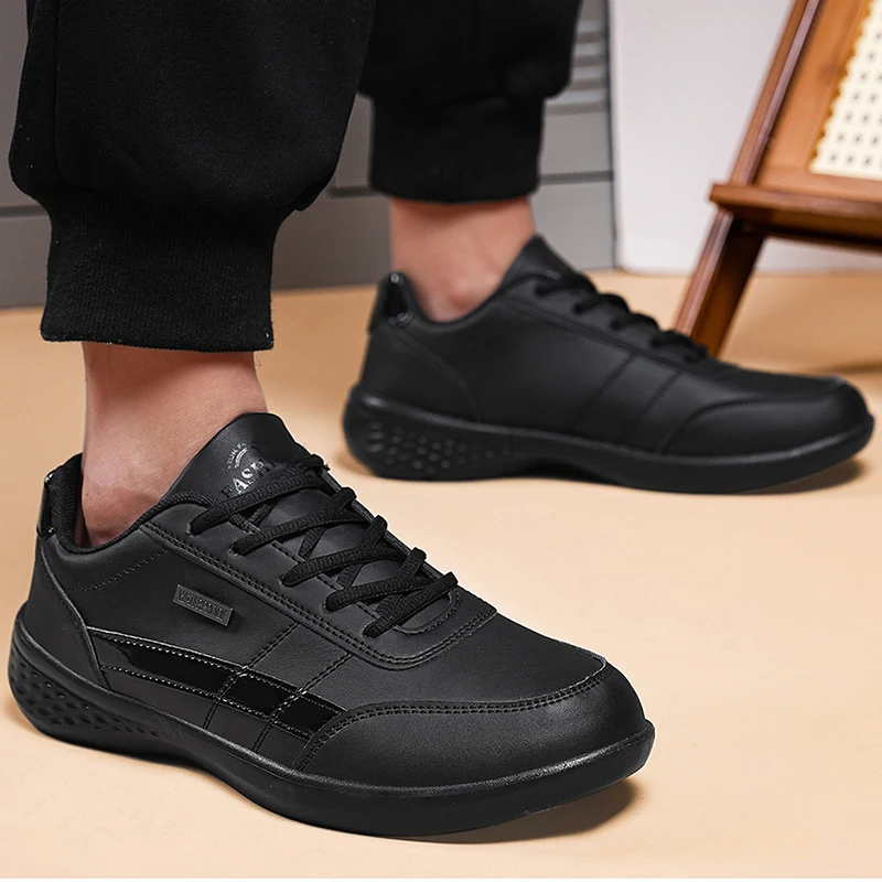 รองเท้าผ้าใบหนัง PU สำหรับผู้ช - Badminton Shoes Men บทวิจารณ์และราคา