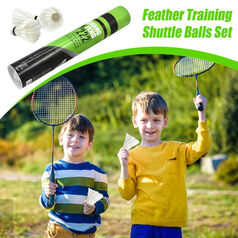 ลูกแบดมินตันขนเป็ด 12 ลูก ทนทา - Feather Shuttlecock บทวิจารณ์และราคา
