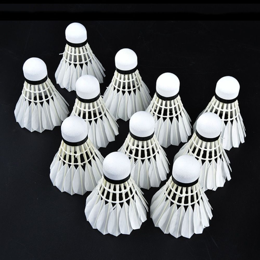 ลูกขนไก่แบดมินตันสีขาวใหม่ 3/6 - Feather Shuttlecock บทวิจารณ์และราคา