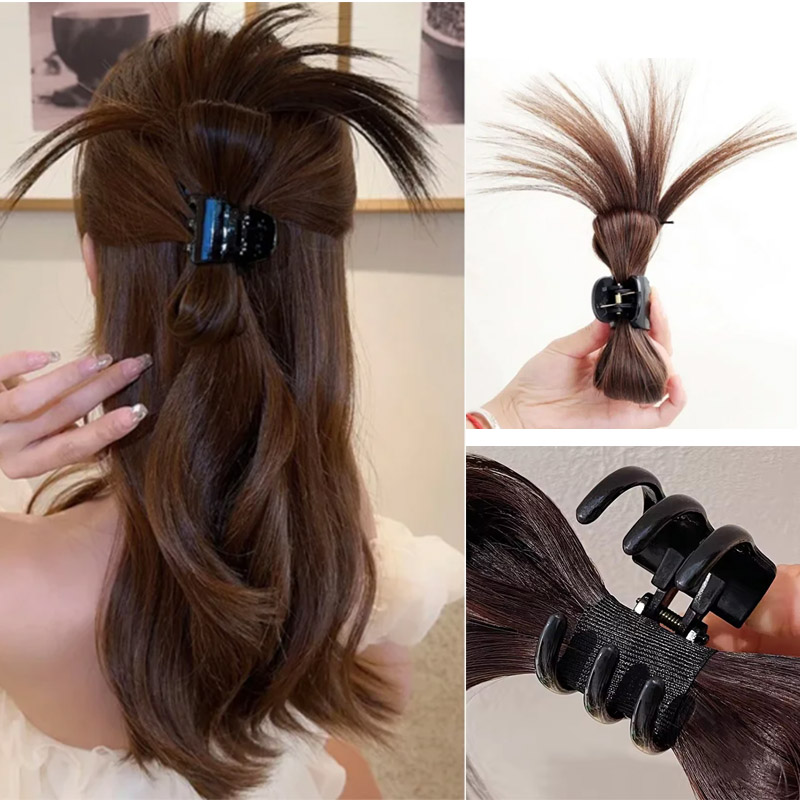 ผู้หญิงสังเคราะห์ครึ่งผม Claw  - Feather Shuttlecock บทวิจารณ์และราคา